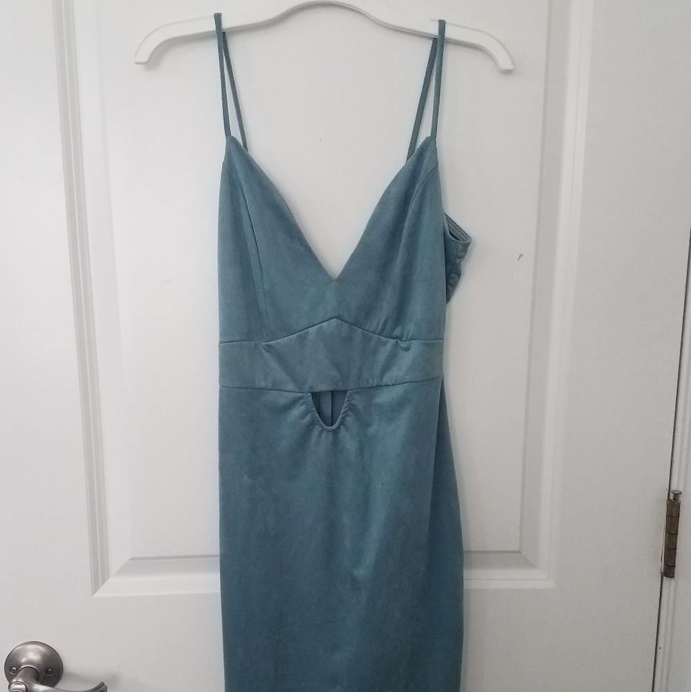 🍸Suede form fitting Charlotte Russe dress